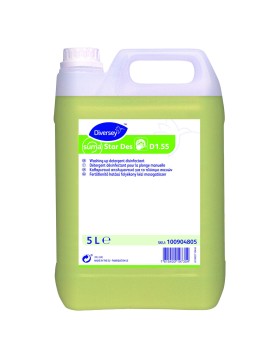 Diversey Suma Star Des D1.55 detergent and disinfectant for hand washing utensils 5L