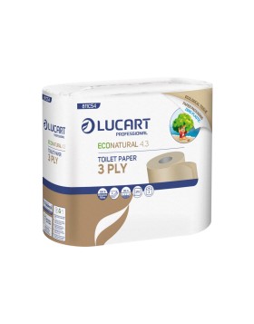 Lucart EcoNatural 4.3 toilet paper in roll 4 rolls/pack