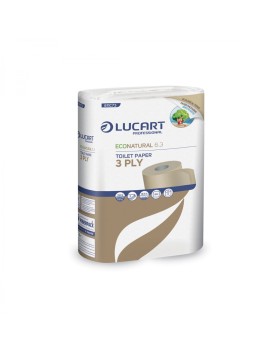 Lucart EcoNatural 6.3 toilet paper in roll 6 rolls/pack