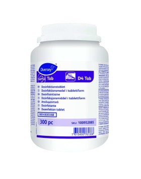 Diversey Suma Tab D4 disinfectant in tablet form 4x300pc.