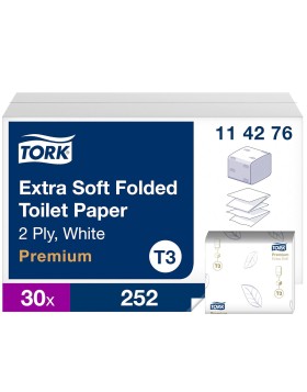 Tork Extra Soft χαρτί υγείας σε φύλλα 7.560φύλ/κιβ