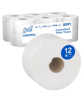 Scott Control Mini centerfeed toilet roll in roll 204m 12 rolls/bundle